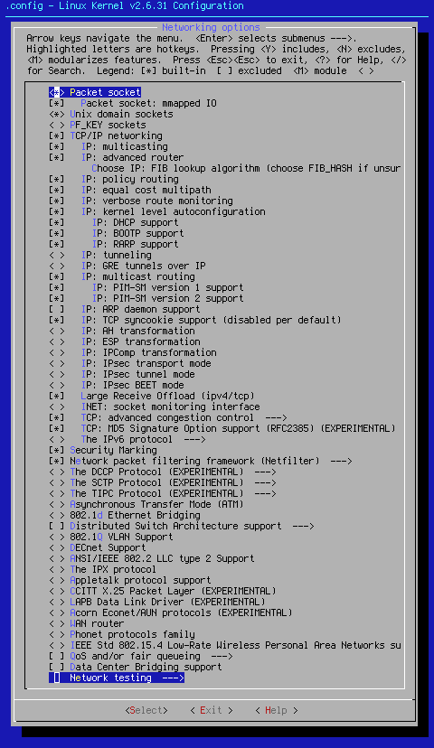 Networking support sub page b: Networking options