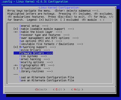 Firmware Drivers from main page